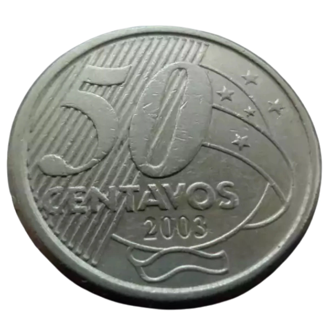 Moeda Brasil 50 Centavos 2003