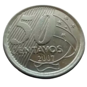 Moeda Brasil 50 Centavos 2007