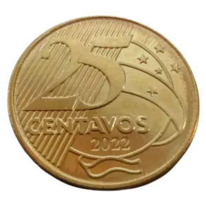 Moeda Brasil 25 Centavos 2022 FC
