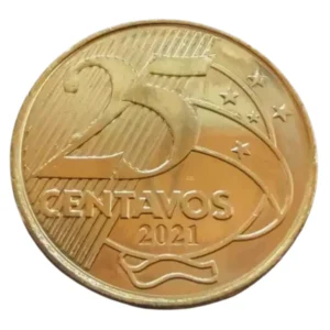 Moeda Brasil 25 Centavos 2021 FC