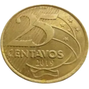 Moeda Brasil 25 Centavos 2019