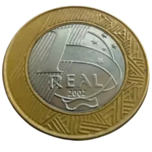 Moeda Brasil 1 Real 2002