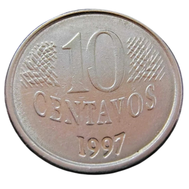 Moeda Brasil 10 Centavos 1997