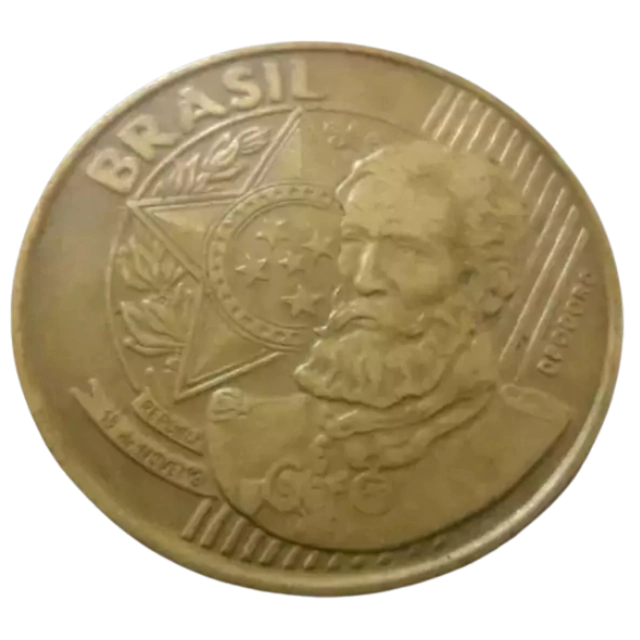 Moeda Brasil 25 Centavos 2001 - Imagem 2