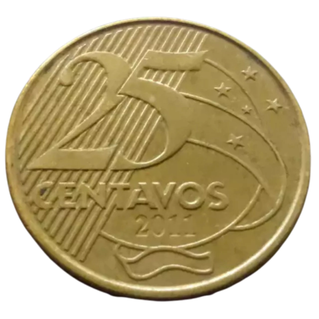 Moeda Brasil 25 Centavos 2011