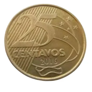 Moeda Brasil 25 Centavos 2016