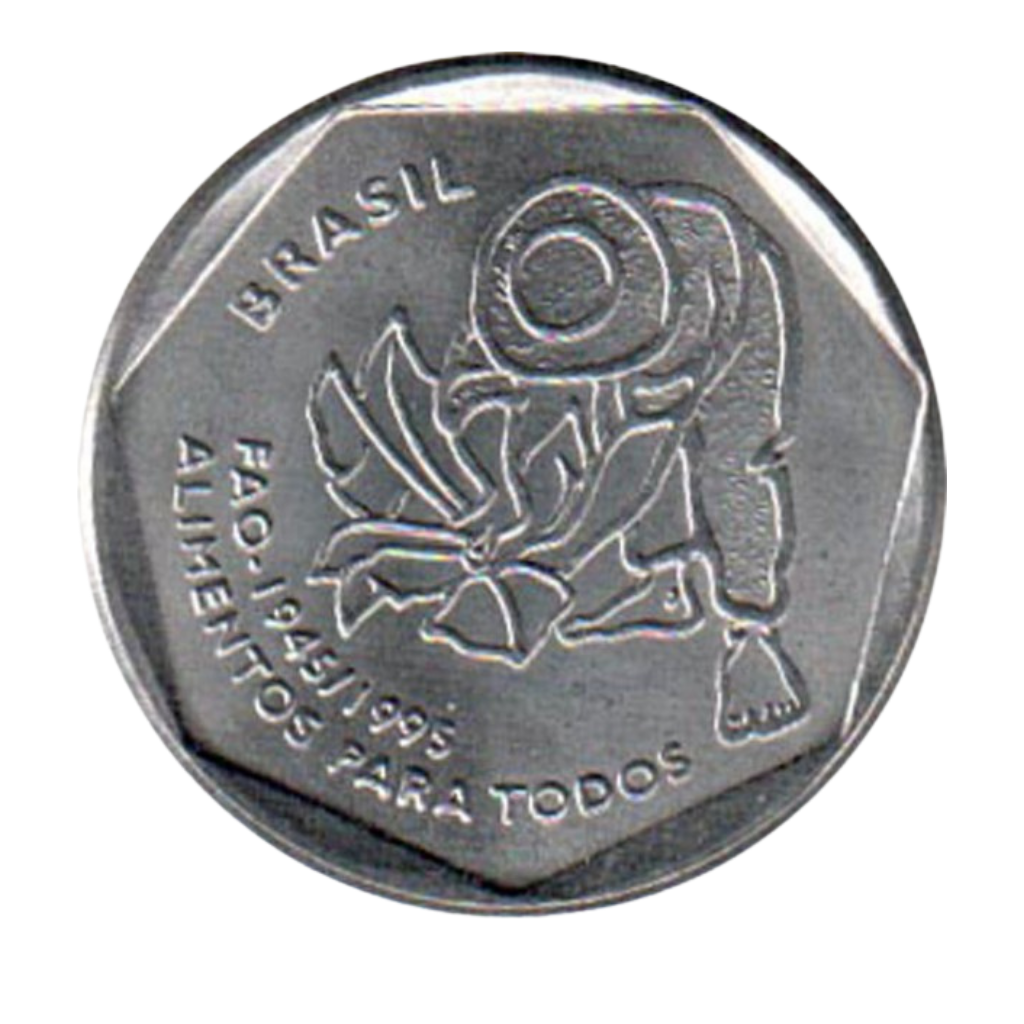 Moeda Brasil 25 Centavos 1995 FAO