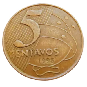 Moeda Brasil 5 Centavos 1998