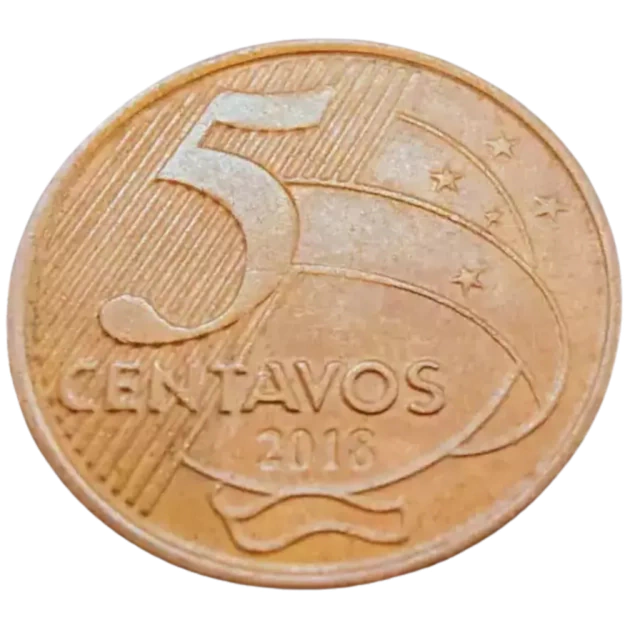 Moeda Brasil 5 Centavos 2018