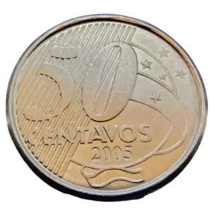 Moeda Brasil 50 Centavos 2005