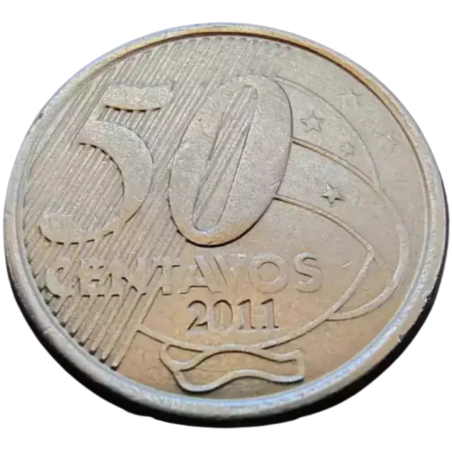 Moeda Brasil 50 Centavos 2011