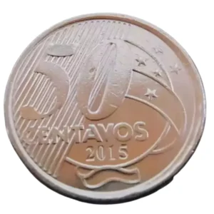 Moeda Brasil 50 Centavos 2015