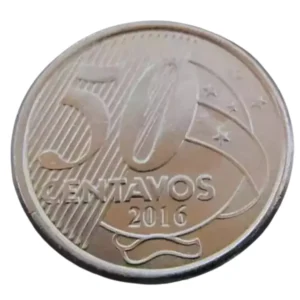 Moeda Brasil 50 Centavos 2016