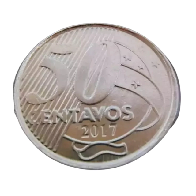 Moeda Brasil 50 Centavos 2017