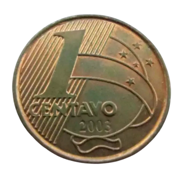 Moeda Brasil 1 Centavo 2003