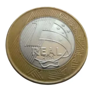 Moeda Brasil 1 Real 2004