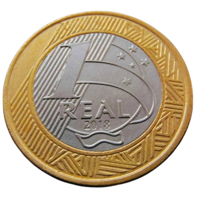 Moeda Brasil 1 Real 2018