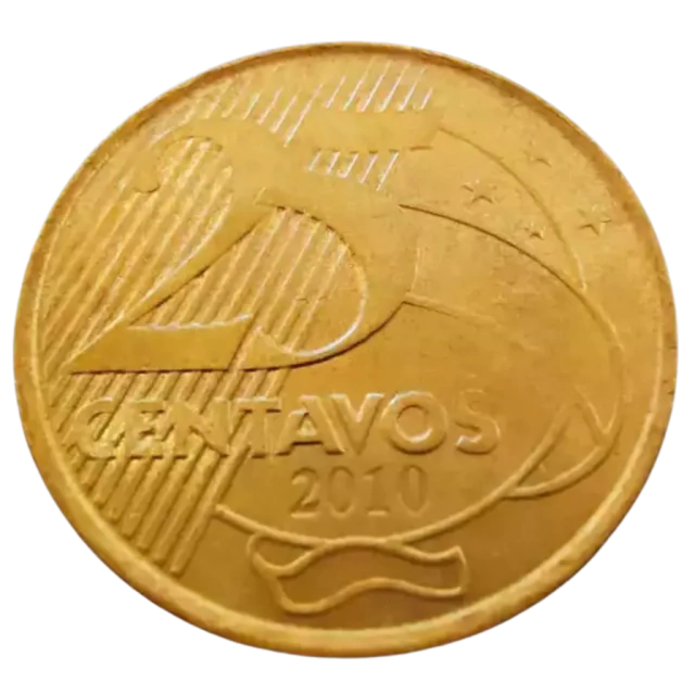Moeda Brasil 25 Centavos 2010