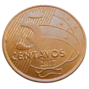 Moeda Brasil 5 Centavos 2017