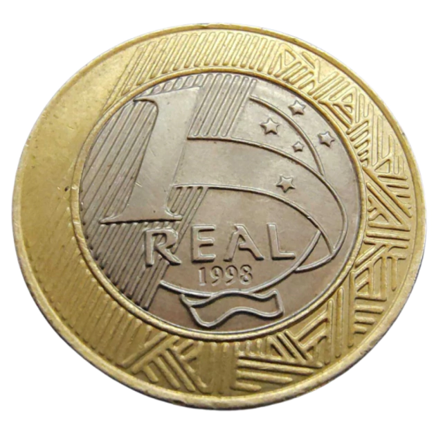 Moeda Brasil 1 Real 1998 Direitos Humanos - Imagem 2