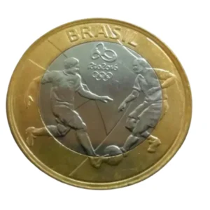 Moeda Brasil 1 Real 2015 Futebol