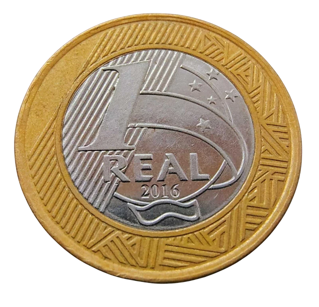 Moeda Brasil 1 Real 2016 Escassa