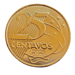 Moeda Brasil 25 Centavos 2025 FC